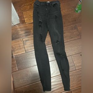 Forever 21 Black Ripped Jeans Size 24